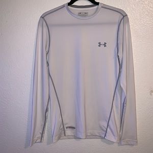 📍Men’s White Under Armour Long Sleeve Heat Gear